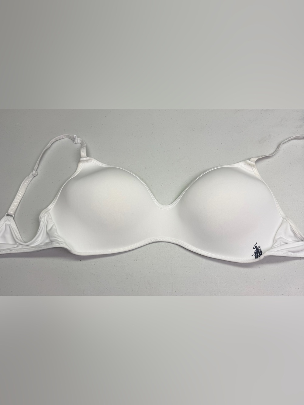 U.S. Polo Assn. White Wireless Lightly Lined T-Shirt Bra 38C *P1096
